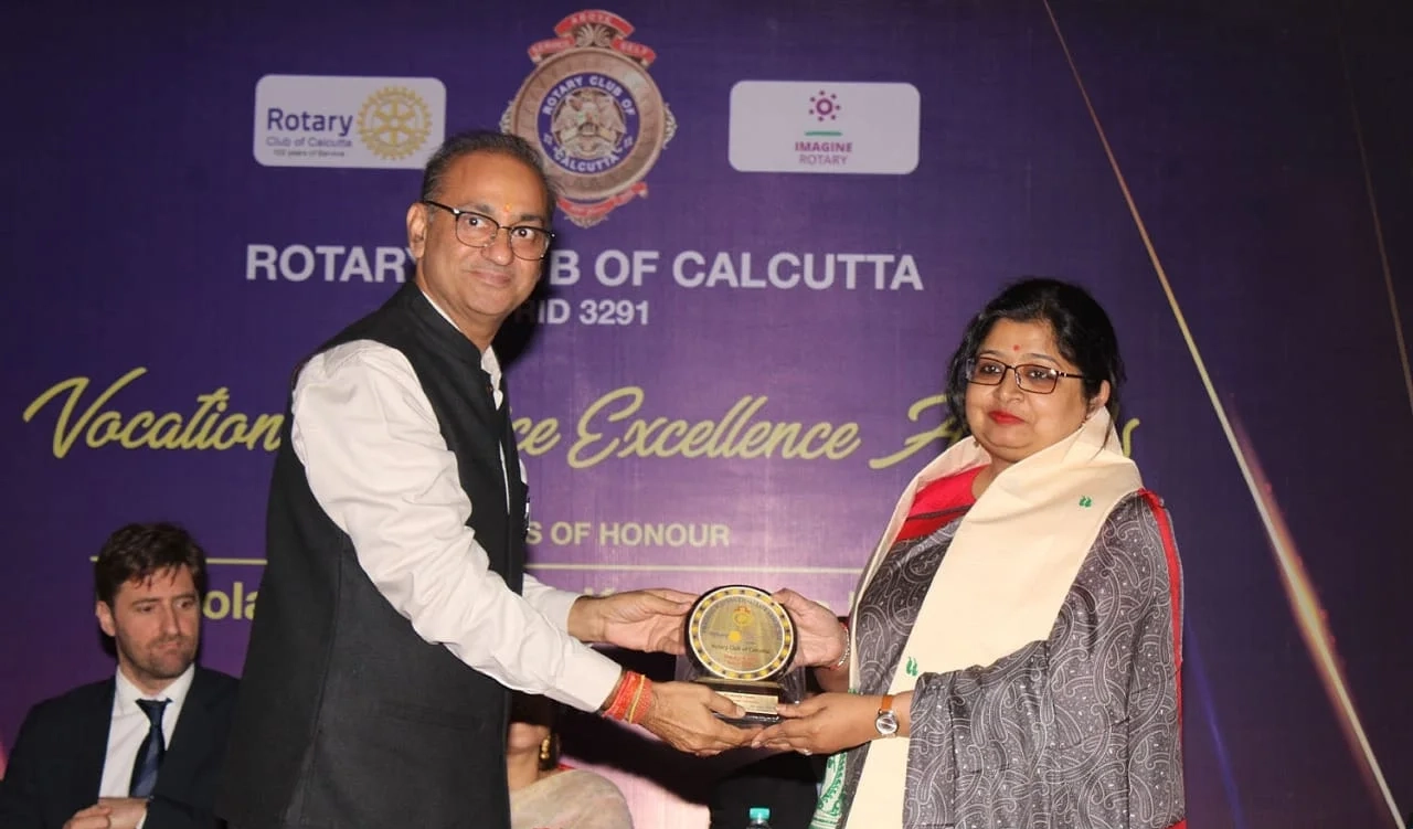 Rotary Vocational Service Excellence Award 2023 by Rotary Club of Calcutta on 8th March 2023, at Rotary Sadan, 94/2, Chowringee Road, Kolkata, 700020 